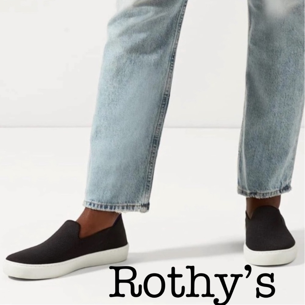 Rothy’s The Sneakers Black Knit Size 7